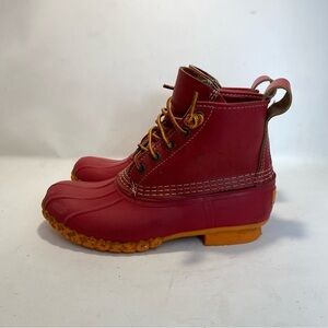 L.L. Bean Red and Orange Winter Boots